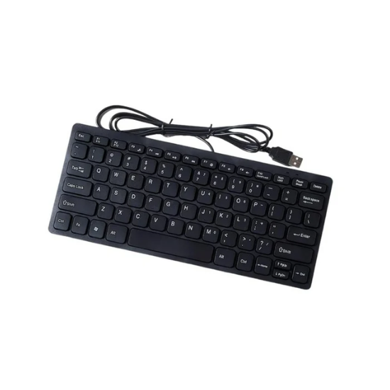 Wired USB Mini Keyboard – 78-Key Ultra-Thin Ergonomic Design for Desktop & Laptop