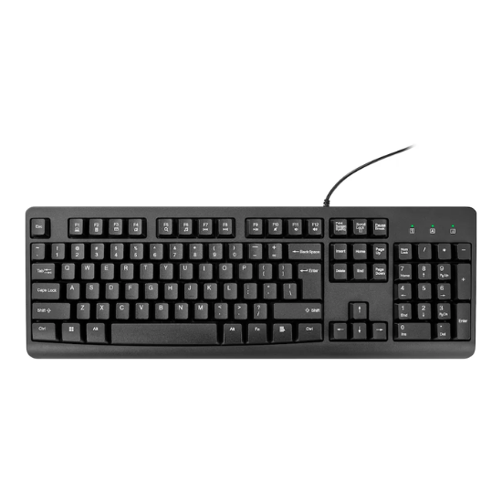 Best Buy essentials Full-size Wired Membrane Keyboard – Black