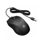 HP Wired Mouse 100 – Optical USB Mouse | 1600 DPI | 3 Buttons | Ambidextrous Design | Black