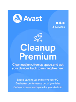 Avast Cleanup Premium 3 Devices 1 Year PC Mac Android Global