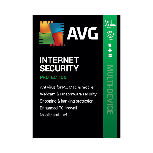 AVG Internet Security 2026 for 10 Devices, 1 Year Download